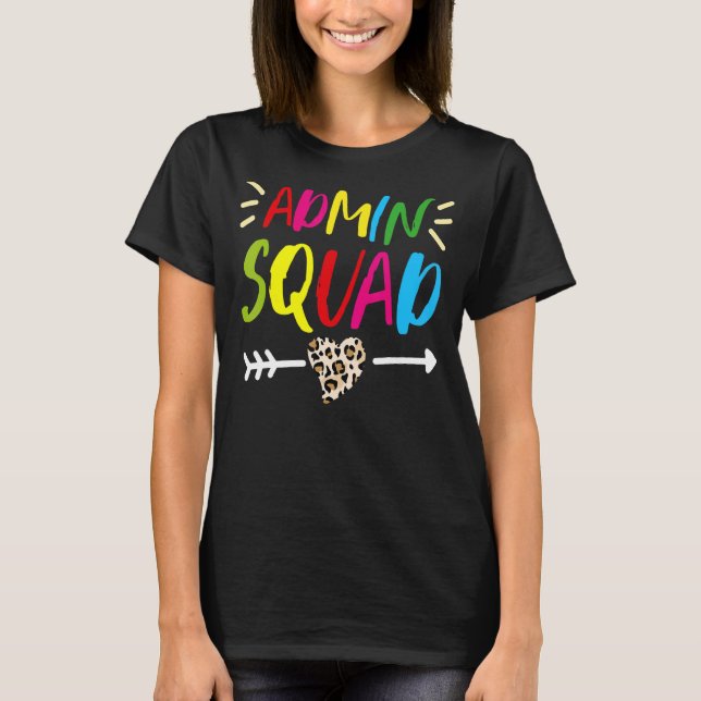 Camiseta Administrador de Leopard Admin Squad School Admini (Anverso)