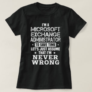Camiseta Administrador de Microsoft Exchange