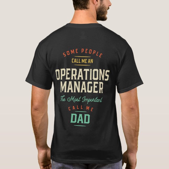 Camiseta Administrador de operaciones y padre (Reverso)