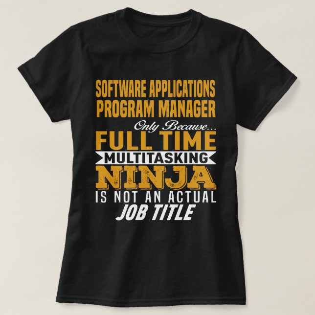 Camiseta Administrador de programas de aplicaciones de soft (Diseño del anverso)