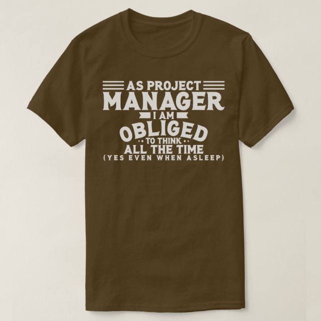 Camiseta Administrador De Proyectos Como Administrador De P (Diseño del anverso)