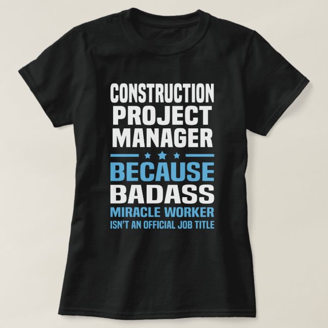 Camiseta Administrador de proyectos de construcción (Diseño del anverso)