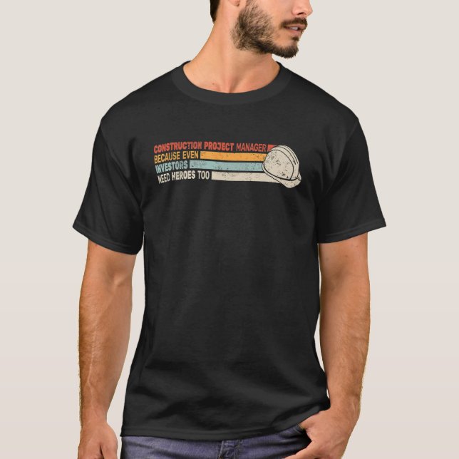 Camiseta Administrador de proyectos de construcción de homb (Anverso)