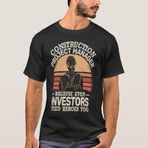 Camiseta Administrador de proyectos de construcción retro h