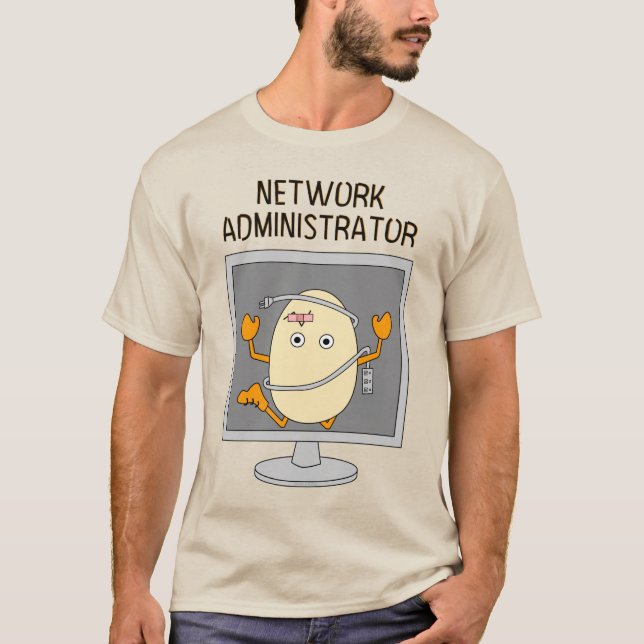 Camiseta Administrador de red Egghead T-Shirt (Anverso)