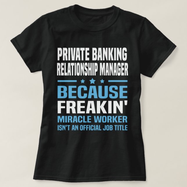 Camiseta Administrador de relaciones bancarias privadas (Diseño del anverso)