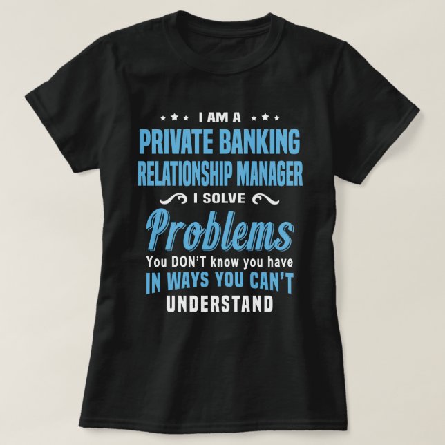 Camiseta Administrador de relaciones bancarias privadas (Diseño del anverso)