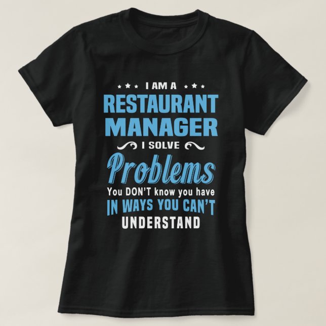 Camiseta Administrador de restaurantes (Diseño del anverso)