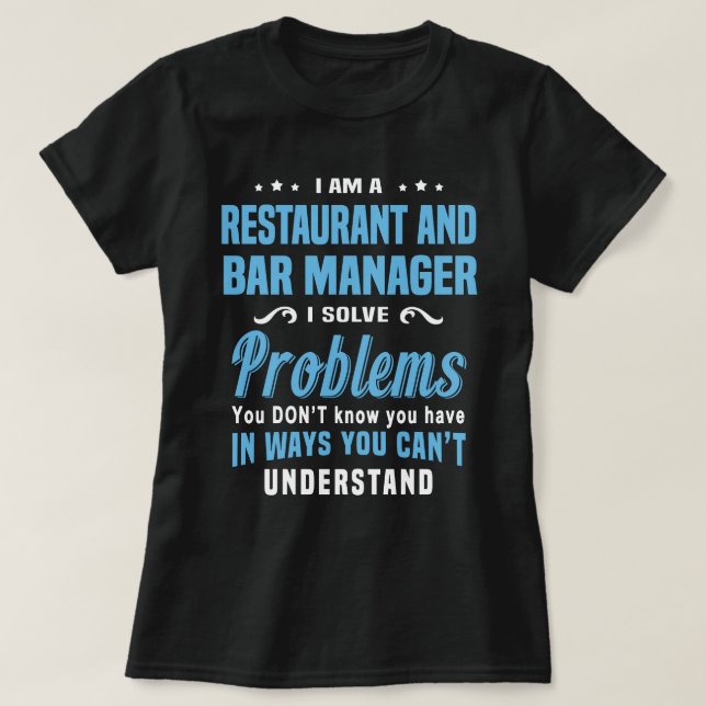 Camiseta Administrador de restaurantes y bares (Diseño del anverso)