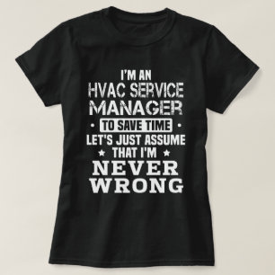 Camiseta Administrador de servicios de HVAC