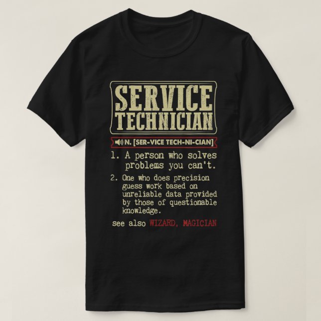 Camiseta Administrador de servicios Dictionary erm (Diseño del anverso)