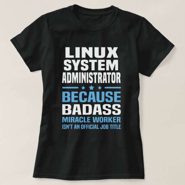 Camiseta Administrador de sistemas Linux (Diseño del anverso)