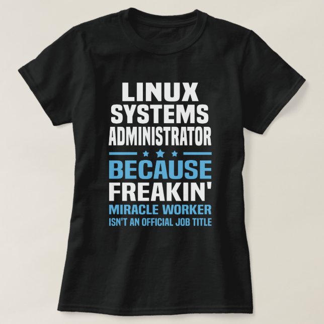 Camiseta Administrador de sistemas Linux (Diseño del anverso)