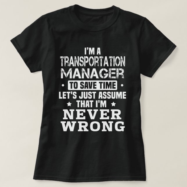 Camiseta Administrador de transporte (Diseño del anverso)