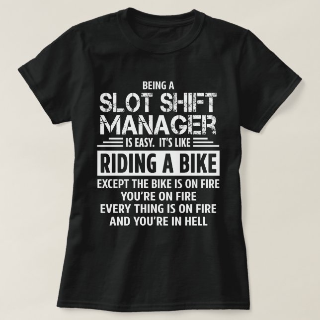 Camiseta Administrador de turnos de ranura (Diseño del anverso)