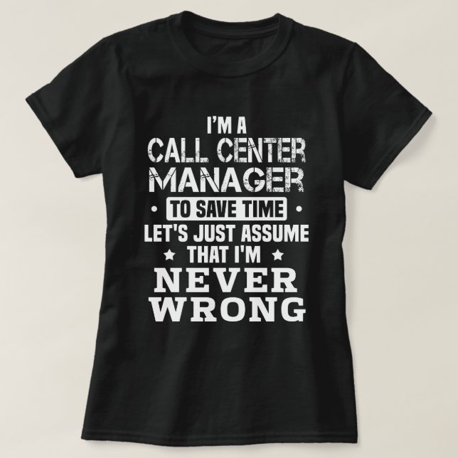 Camiseta Administrador del centro de llamadas (Diseño del anverso)