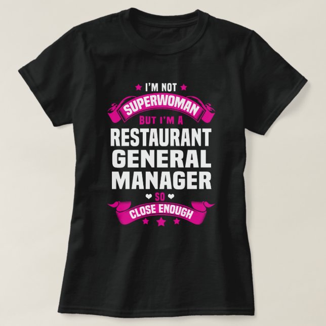 Camiseta Administrador general de restaurantes (Diseño del anverso)