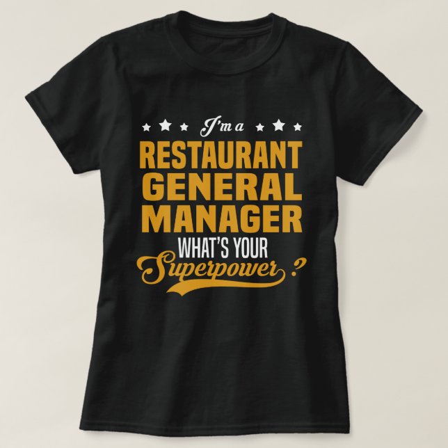 Camiseta Administrador general de restaurantes (Diseño del anverso)