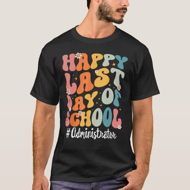 Camiseta Administrador Retro Feliz Día De Educación Escolar (Anverso)