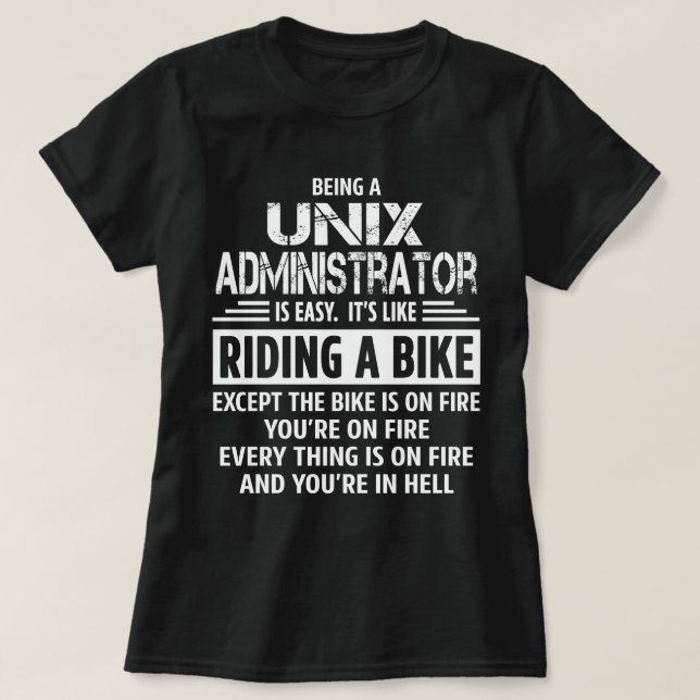 Camiseta Administrador Unix (Diseño del anverso)