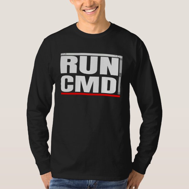 Camiseta Admins Programmers Run CMD (Anverso)