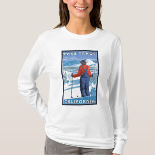 Camiseta Admiración del esquiador - el lago Tahoe,