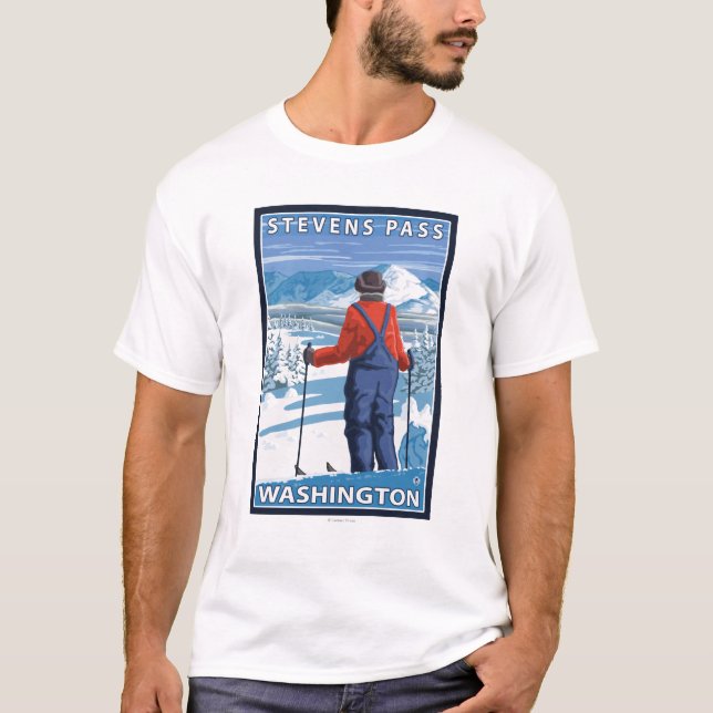 Camiseta Admiración del esquiador - paso de Stevens, (Anverso)