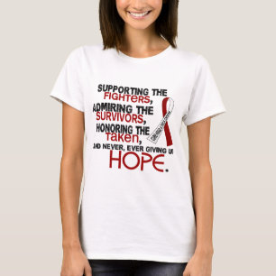 Camiseta Admiración favorable honrando al cáncer principa