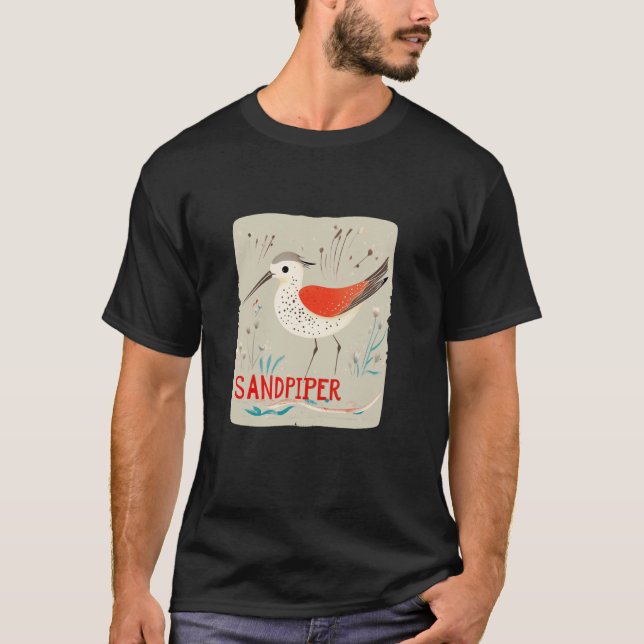 Camiseta Admire the Elegance of the Sandpiper Bird for Boys (Anverso)