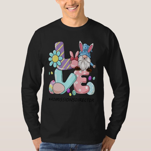 Camiseta Admisión Director Cute Easter Gnome Spring Love (Anverso)