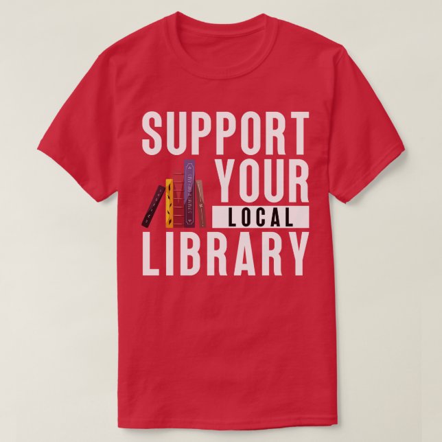 Camiseta Admite su biblioteca local 11 (Diseño del anverso)