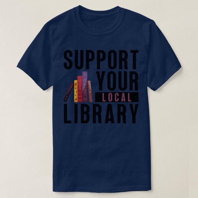 Camiseta Admite su biblioteca local 13 (Diseño del anverso)