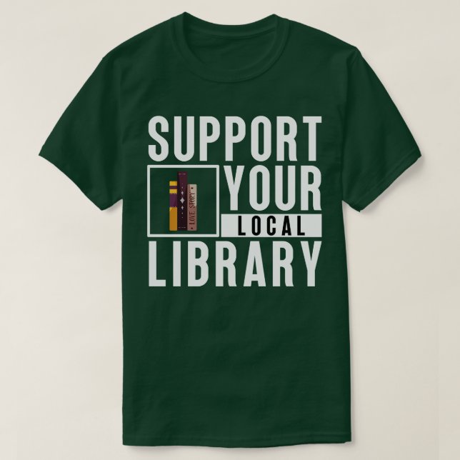 Camiseta Admite su biblioteca local 23 (Diseño del anverso)