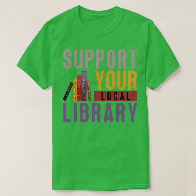Camiseta Admite su biblioteca local 7 (Diseño del anverso)