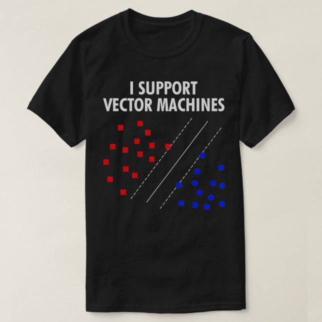 Camiseta Admito Máquinas vectoriales Máquina de red neurona (Diseño del anverso)