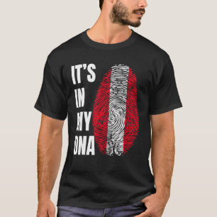 Camiseta ADN de huella digital Biometría Bandera peruana