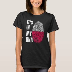 Camiseta ADN de huella digital Biometría Bandera polaca Pol