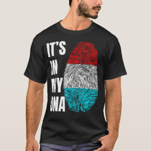 Camiseta ADN de huella digital Biometría Luxemburgo Bandera