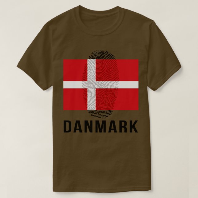 Camiseta ADN de la bandera de Dinamarca (Diseño del anverso)
