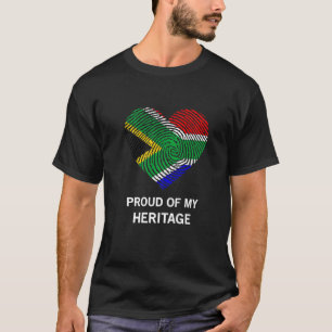 Camiseta ADN de la bandera sudafricana corazón de África 