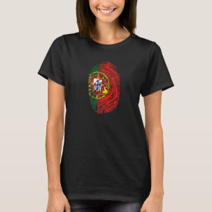 Camiseta ADN de la huella dactilar del país de Portugal