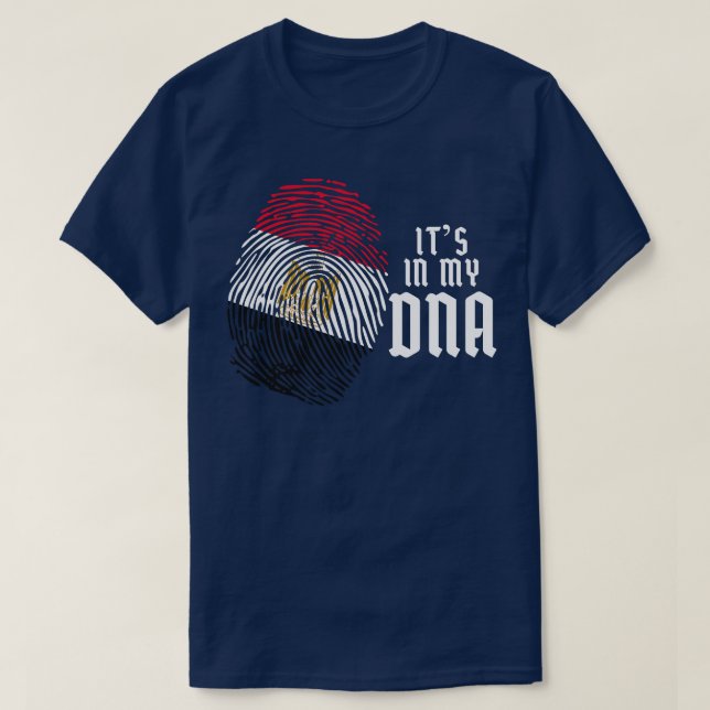 Camiseta ADN de la huella digital egipcia Egipto (Diseño del anverso)