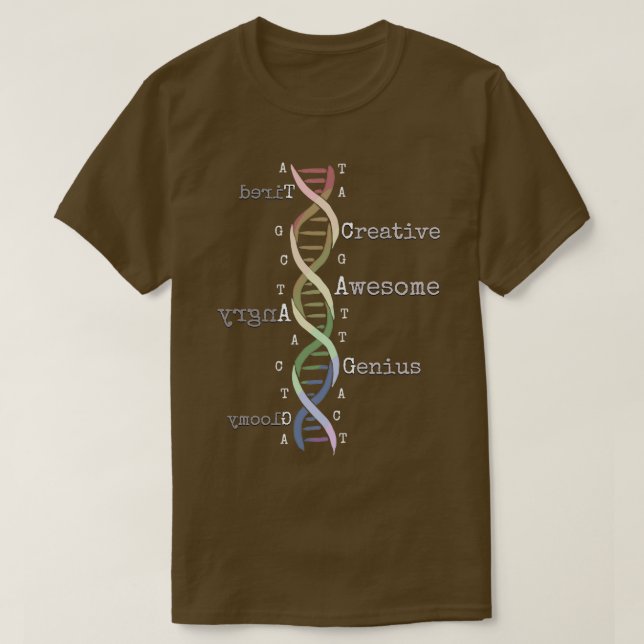 Camiseta ADN del arcoiris maravilloso genoma divertida cien (Diseño del anverso)