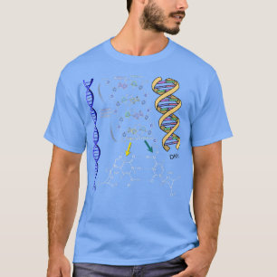Camiseta ADN Moléculas de fórmula química de doble helix Sc