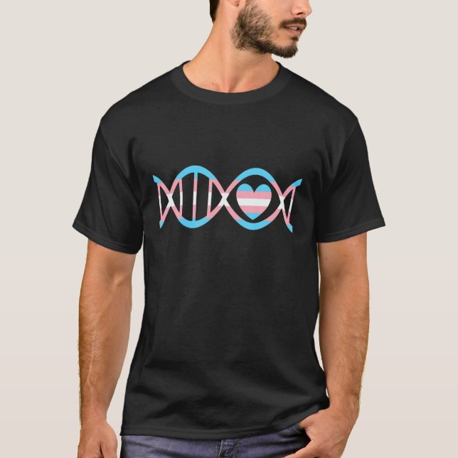 Camiseta ADN transgénero Transexual Genético LGBT Trans Pri (Anverso)