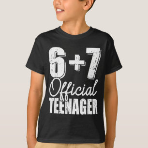 Camiseta adolescente de cumpleaños 13 seis siete meme 67 cu