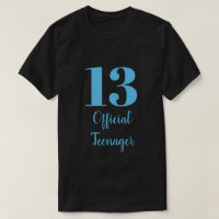 Adolescente oficial 13º cumpleaños Sky Blue Black
