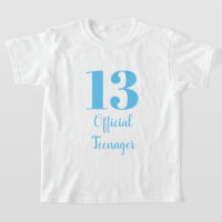 Adolescente oficial 13º cumpleaños Sky Blue White