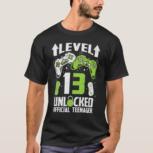Camiseta Adolescente oficial 13° nivel de cumpleaños 13 des (Anverso)