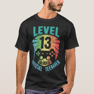 Camiseta Adolescente oficial Cumpleaños 13 Nivel 13 Desbloq